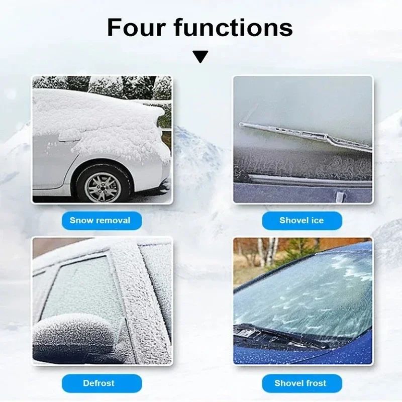 2 Set Multifunction Car Snow Shovel Ice Scraper 4
