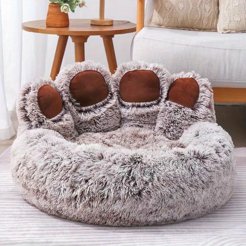 Bear Paw Shape Cozy Pet Sofa Bed 2