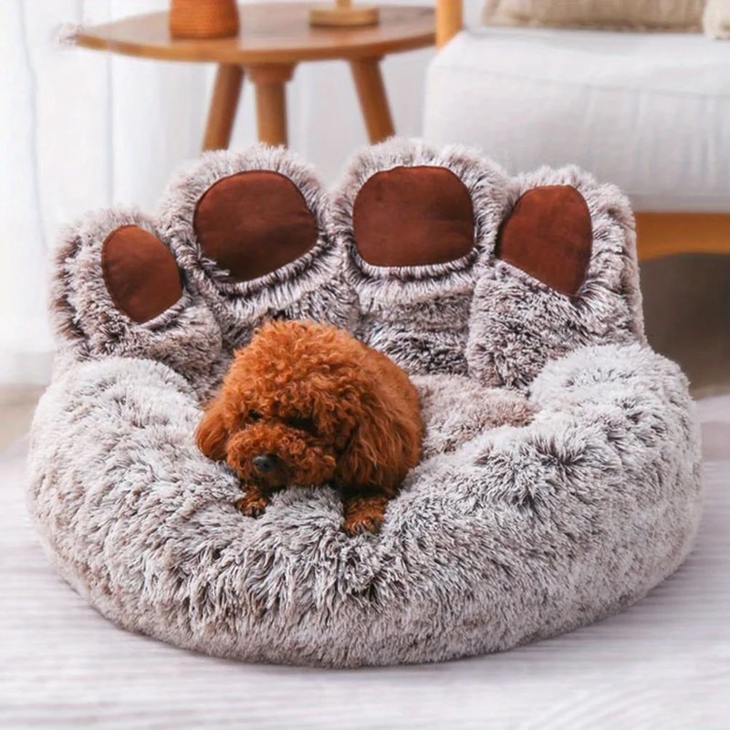 Bear Paw Shape Cozy Pet Sofa Bed 4