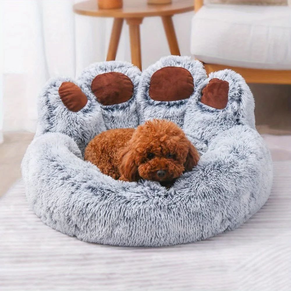 Bear Paw Shape Cozy Pet Sofa Bed 8