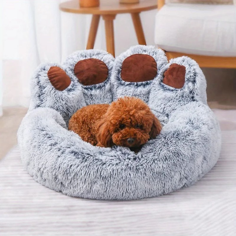 Bear Paw Shape Cozy Pet Sofa Bed 8