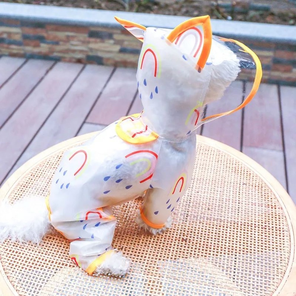 Waterproof Hooded Dog Raincoat 1