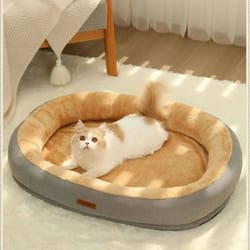 warm plush winter pet bed