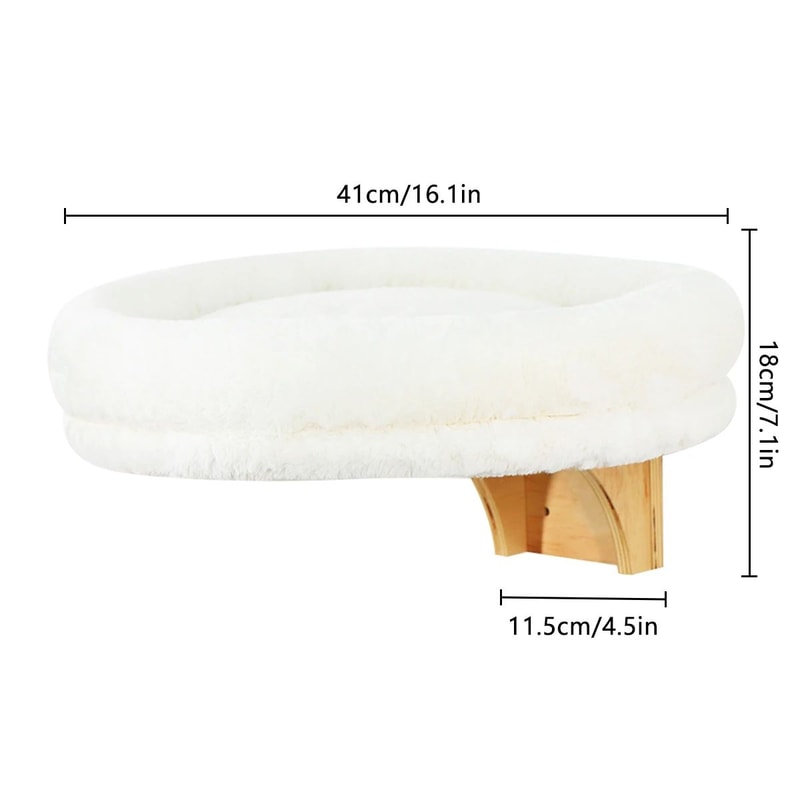 Wall Mounted Wooden Cat Perch Bed 8