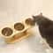 Adjustable Wooden Pet Bowl Stand Set 1