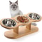 Adjustable Wooden Pet Bowl Stand Set 5