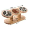 Adjustable Wooden Pet Bowl Stand Set 6