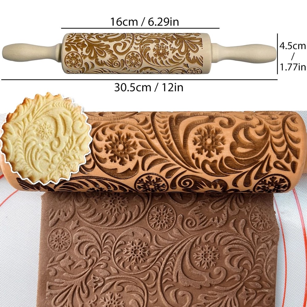 Christmas Embossed Rolling Pin 7