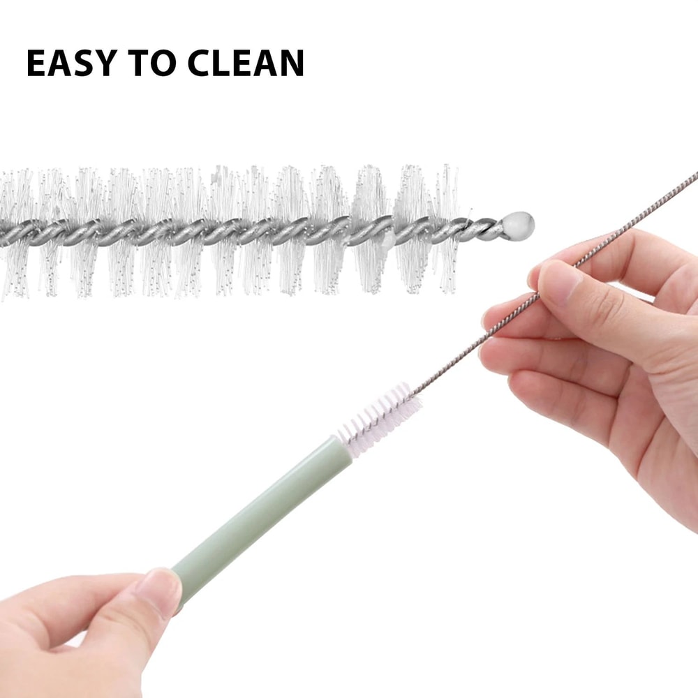 Reusable Silicone Drinking Straws Set 5