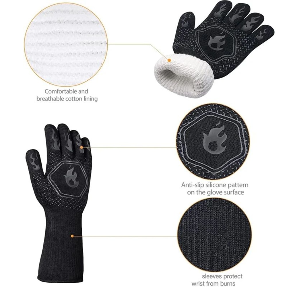 Heat Resistant Silicone Oven Gloves 2