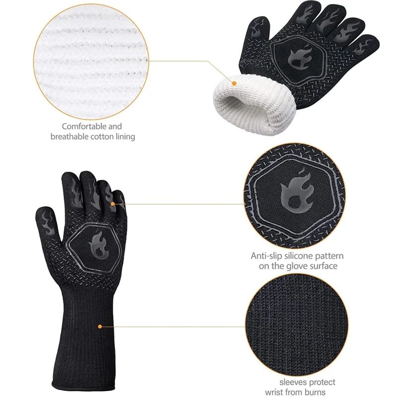 Heat Resistant Silicone Oven Gloves 2