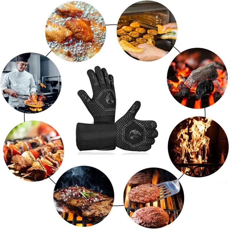 Heat Resistant Silicone Oven Gloves 7