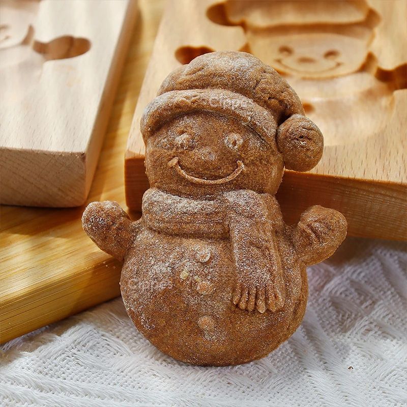 Christmas Wooden Cookie Molds Set 5