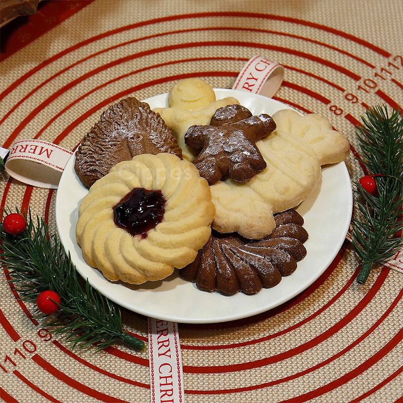 Christmas Wooden Cookie Molds Set 6