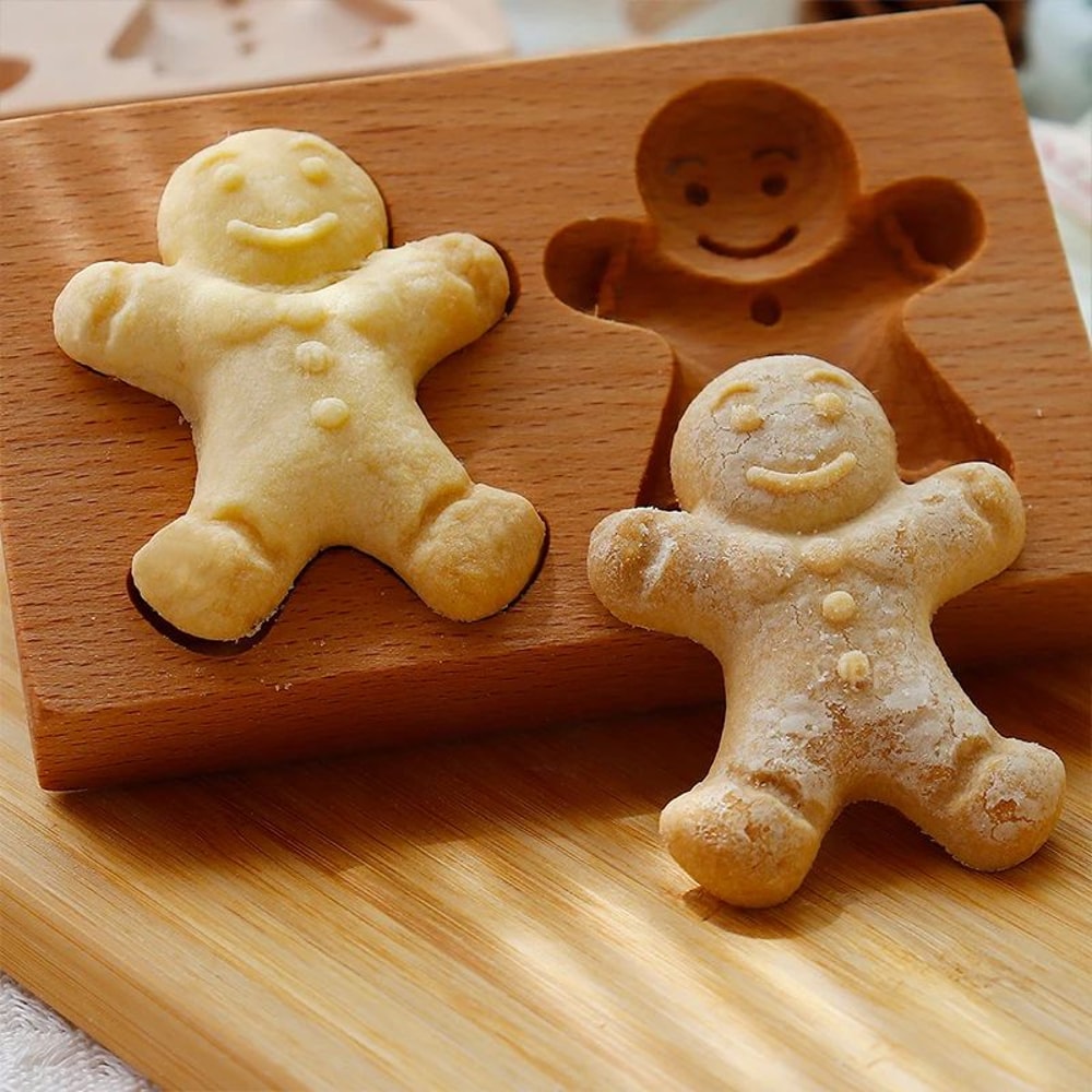 Christmas Wooden Cookie Molds Set 9