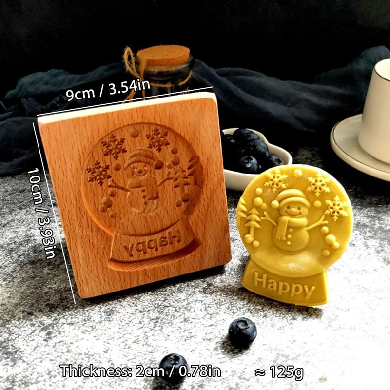 Christmas Wooden Cookie Molds Set 22