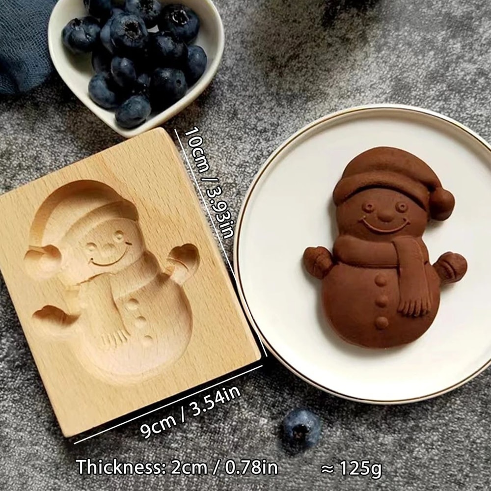 Christmas Wooden Cookie Molds Set 19