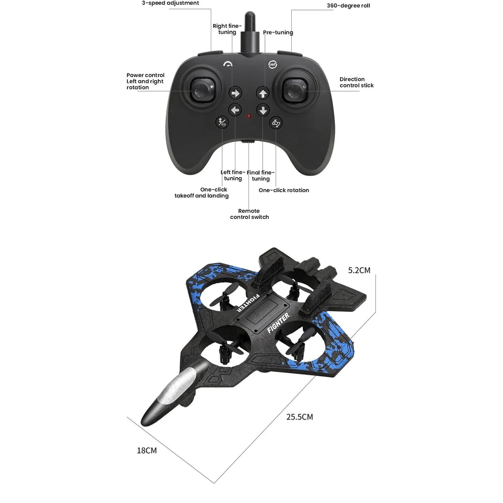RC Light Up Glider Jet Plane 12
