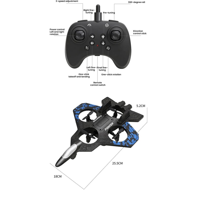 RC Light Up Glider Jet Plane 12
