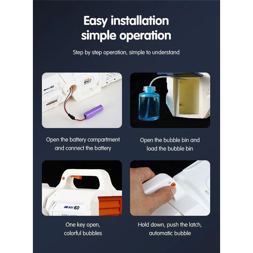 LED Bubble Gun Machine Toy 13