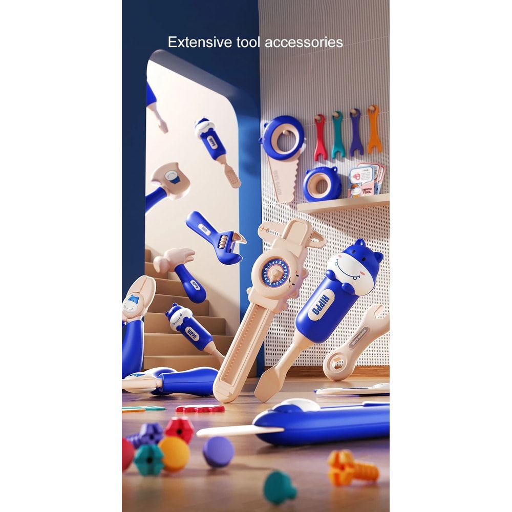 Kids Pretend Play Tool Set Toy 7