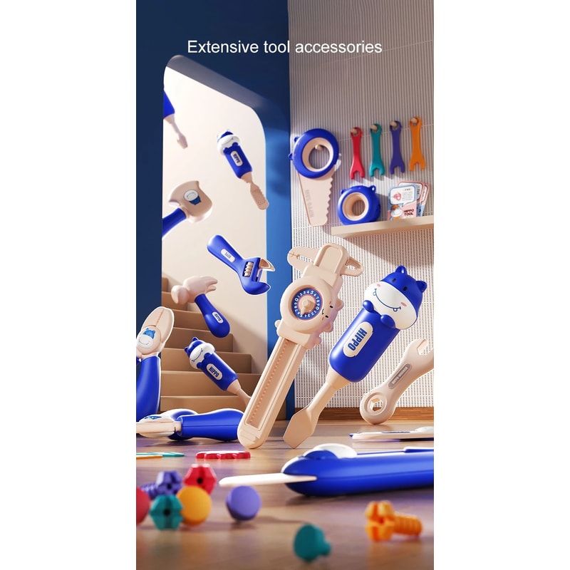 Kids Pretend Play Tool Set Toy 7