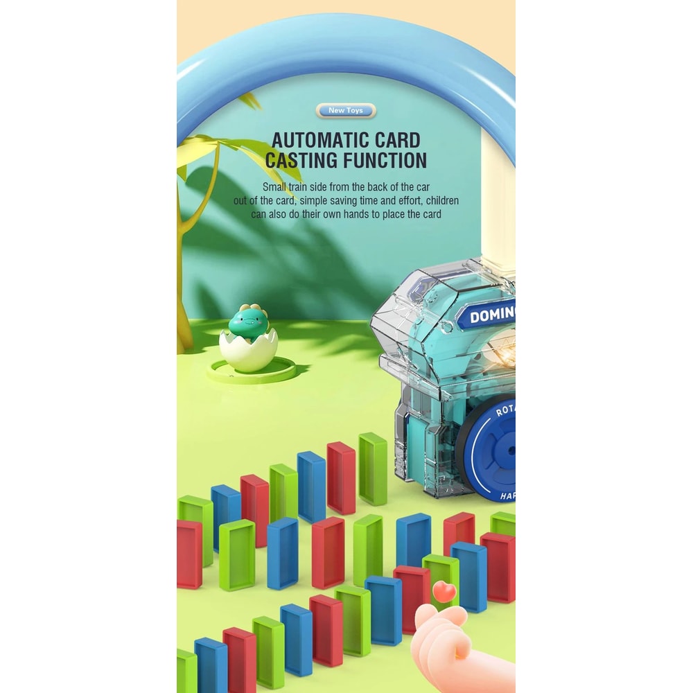 Automatic Domino Train Building Toy 8