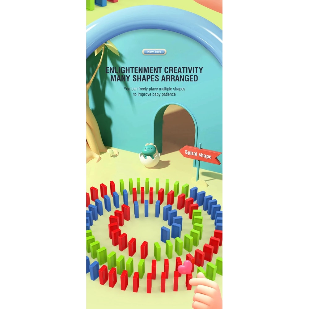 Automatic Domino Train Building Toy 9