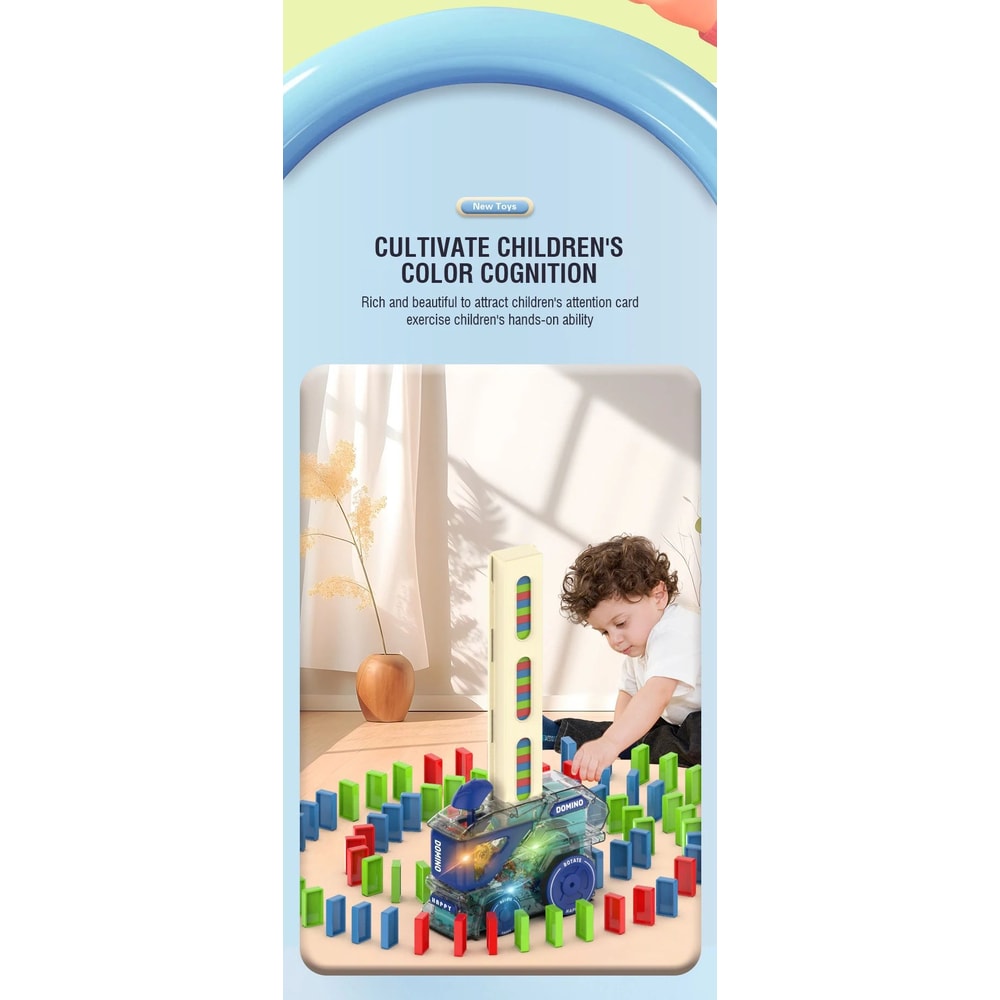 Automatic Domino Train Building Toy 10