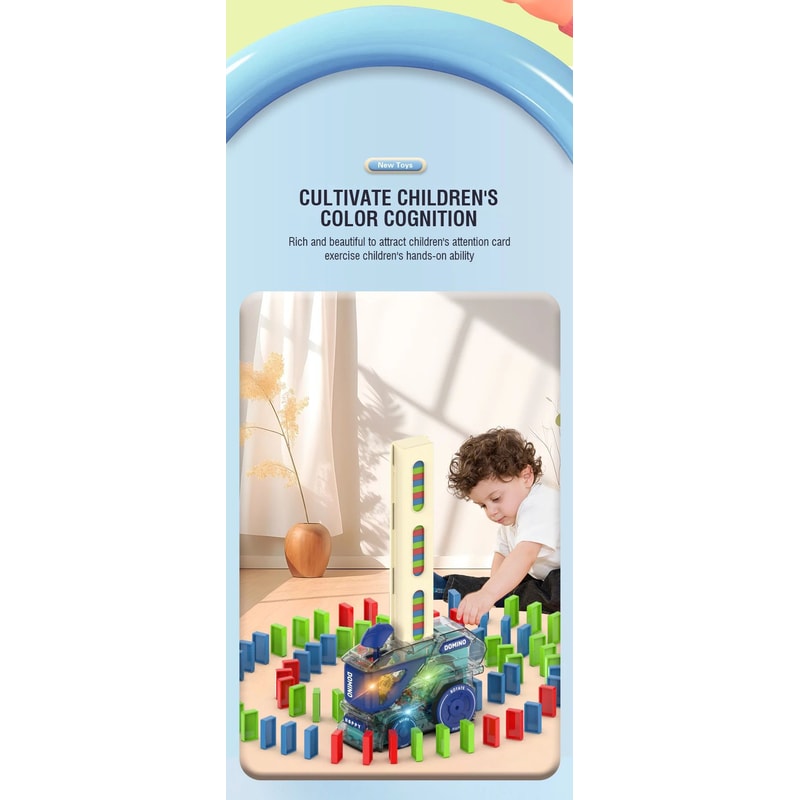 Automatic Domino Train Building Toy 10