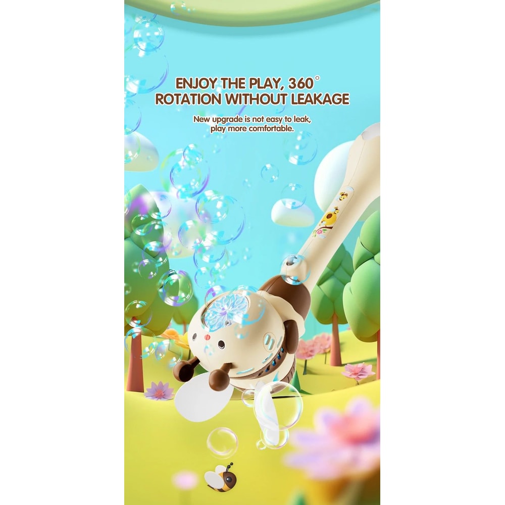 Automatic Light Up Bubble Machine For Kids 8