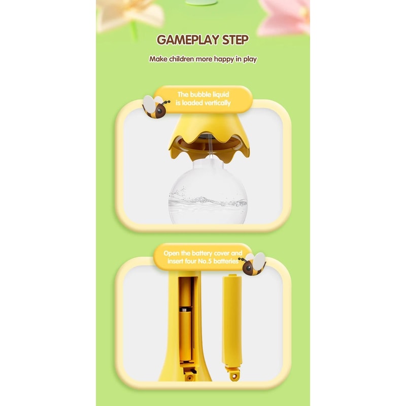 Automatic Light Up Bubble Machine For Kids 9