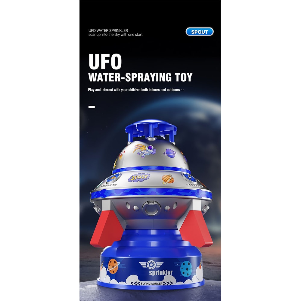 Light Up Flying Sprinkler Toy For Kids 6