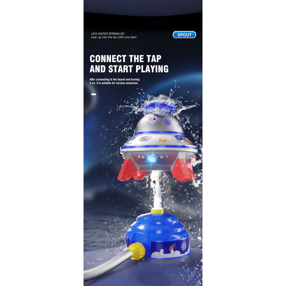 Light Up Flying Sprinkler Toy For Kids 7