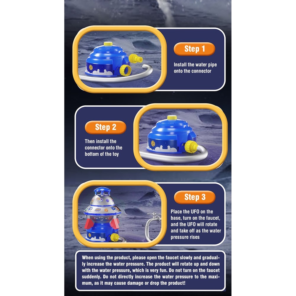 Light Up Flying Sprinkler Toy For Kids 10