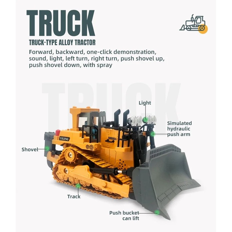 Remote Control Bulldozer Toy For Kids 8