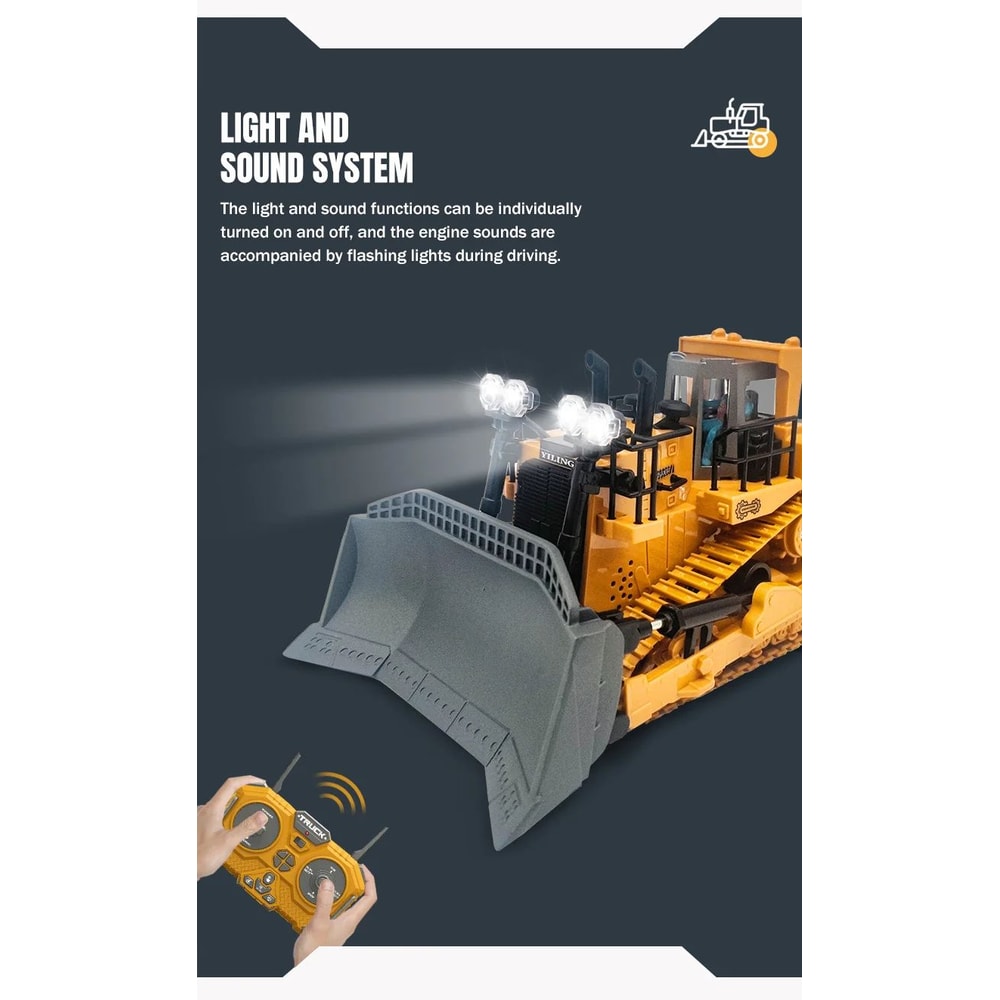 Remote Control Bulldozer Toy For Kids 9
