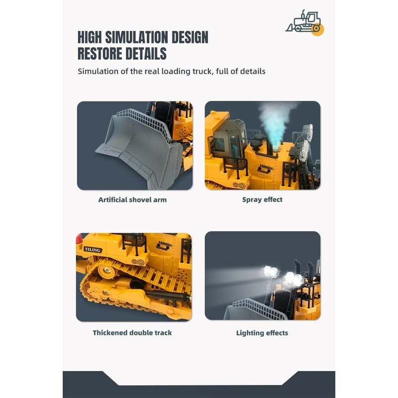 Remote Control Bulldozer Toy For Kids 10