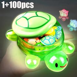 glow turtle figurine set for home decor