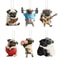 Cute Pug Car Mirror Charm 3