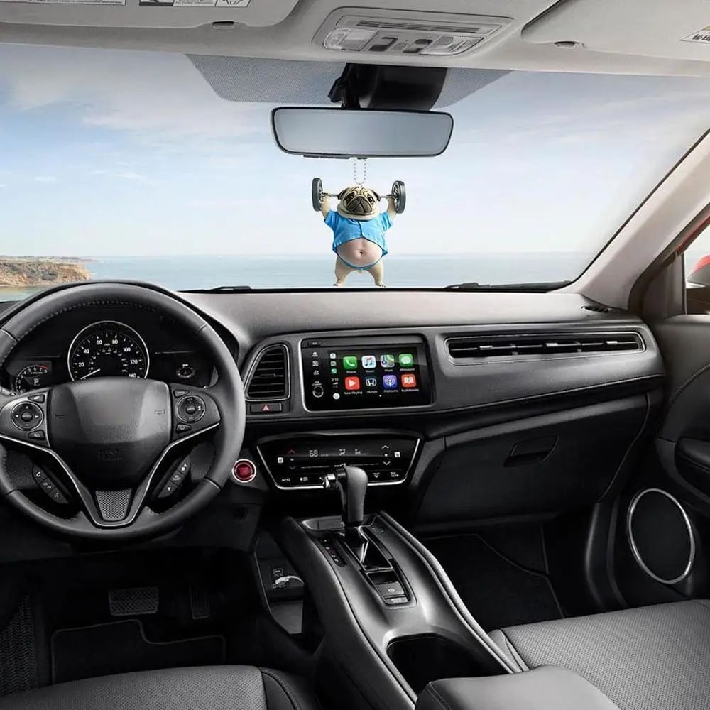 Cute Pug Car Mirror Charm 6