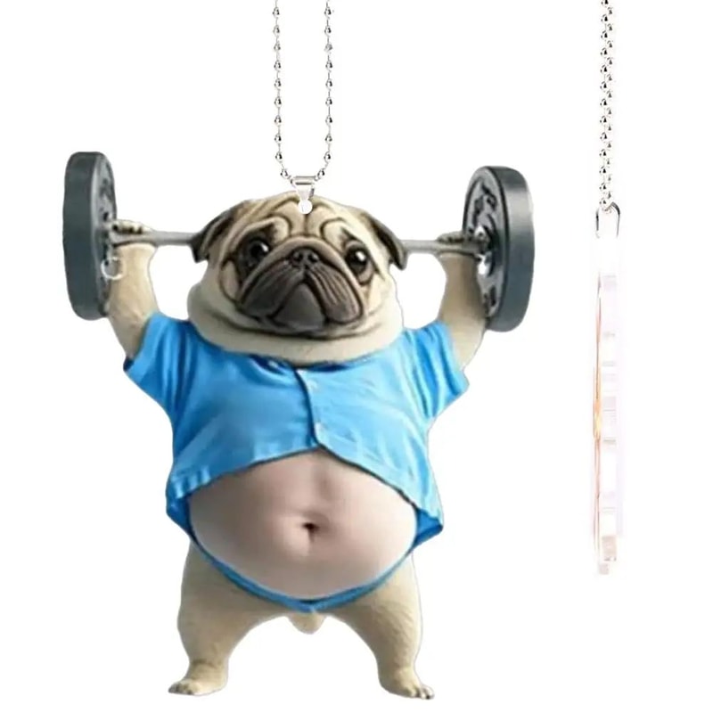 Cute Pug Car Mirror Charm 10