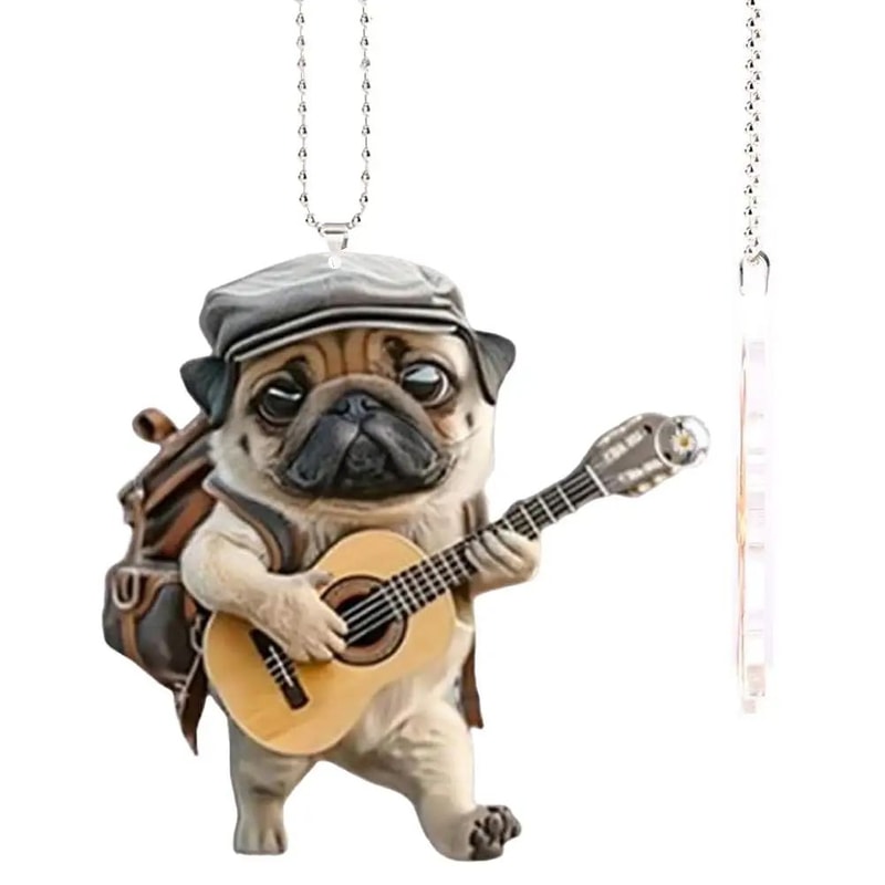 Cute Pug Car Mirror Charm 11