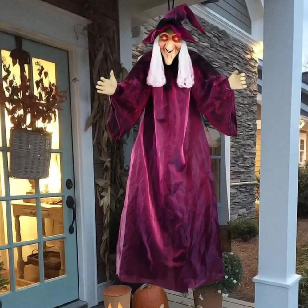 Life Size Talking Witch Halloween Decor 3