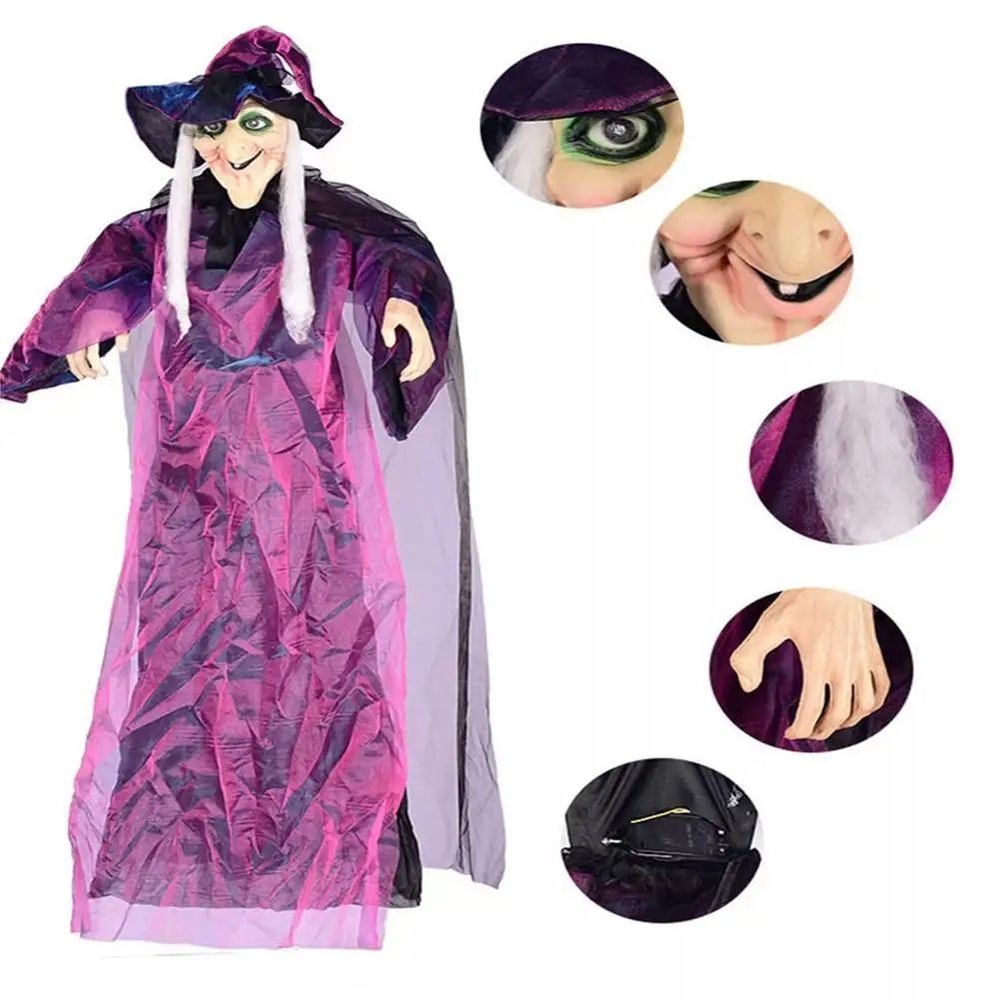 Life Size Talking Witch Halloween Decor 8