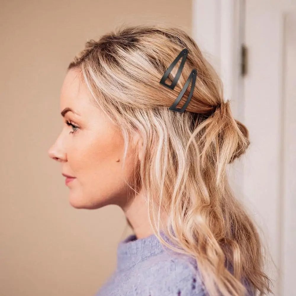 Double Grip Metal Hair Clips Set 2