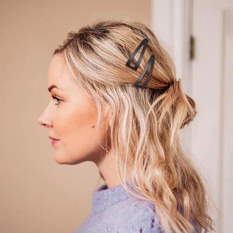 Double Grip Metal Hair Clips Set 2