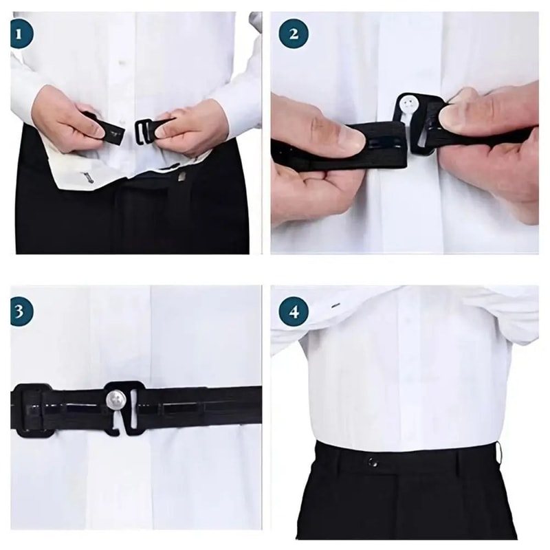 Adjustable Shirt Stay Belt For Men 10