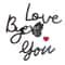 Wooden Script Wall Sign Love You Bye 3