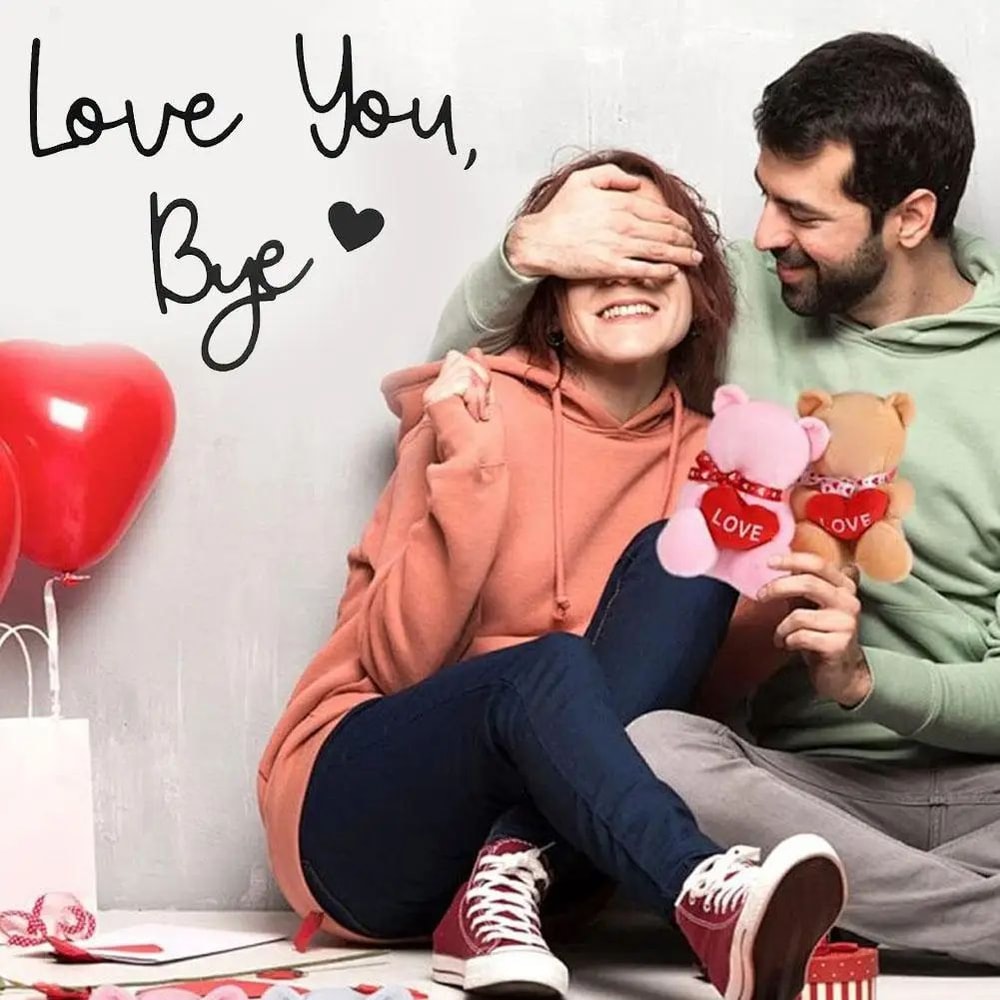 Wooden Script Wall Sign Love You Bye 9